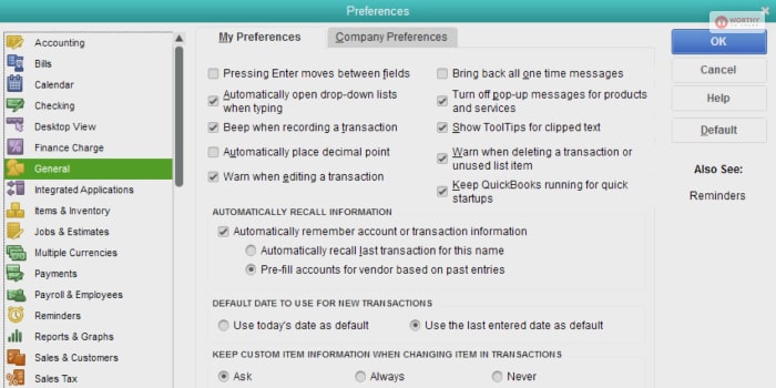 QuickBooks Basic Information 
