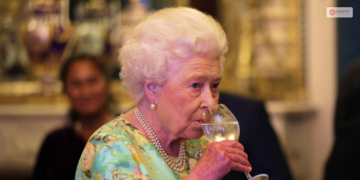 A Glass Of Champagne Was A Must For The Queen!